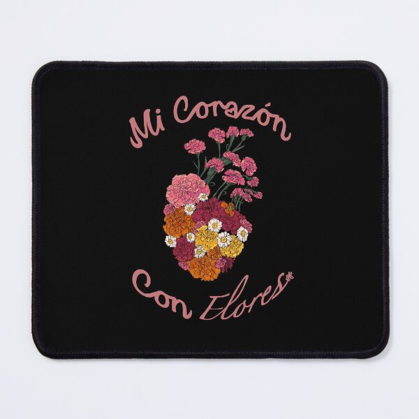Item preview, Mi Corazón Con Flores Titled (Black Line Art: Complex) designed and sold by 2-Floral-Frogs.