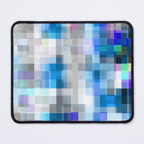 Item preview, graphic design pixel geometric square pattern abstract background in blue purple pink designed and sold by Mrvell.