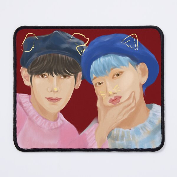 Item preview, Couples Christmas stickers T-shirts postcard kpop ateez wallpaper poster designed and sold by Krystal Li.