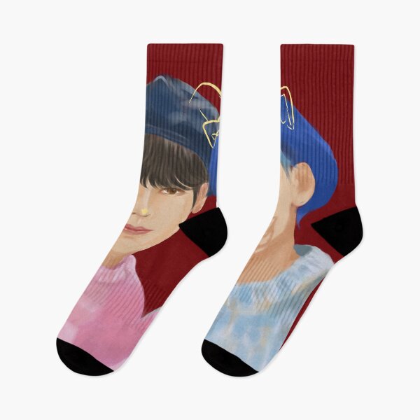 Item preview, Couples Christmas stickers T-shirts postcard kpop ateez wallpaper poster designed and sold by Krystal Li.