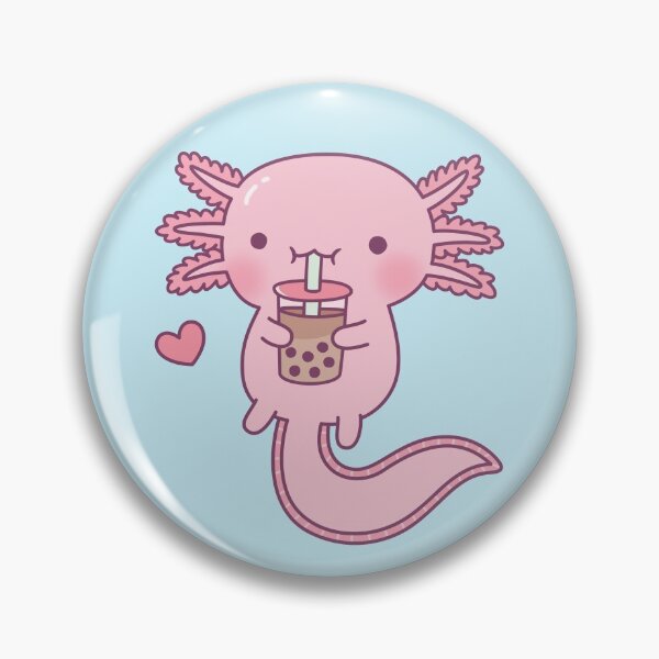Item preview, Cute Axolotl Drinking Bubble Tea designed and sold by rustydoodle.