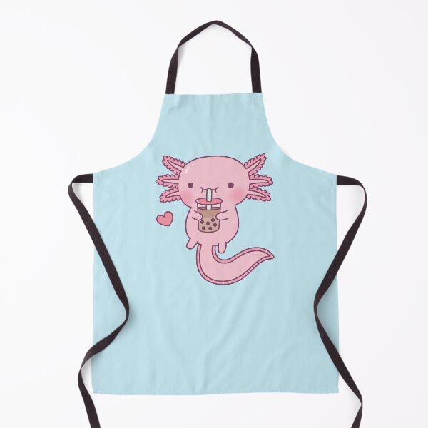 Item preview, Cute Axolotl Drinking Bubble Tea designed and sold by rustydoodle.