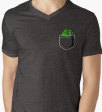 Frog in pocket Men's V-Neck T-Shirt