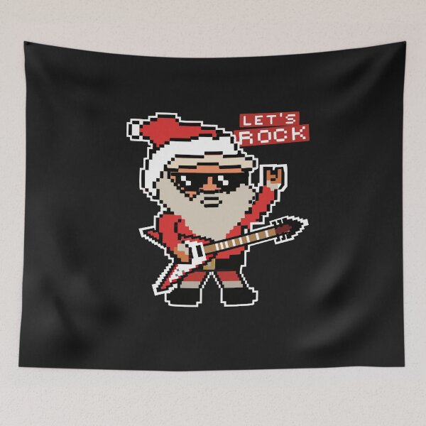 Item preview, Let's Rock Santa with Guitar Heavy Metal Rocker Christmas Funny Gift  designed and sold by alenaz.