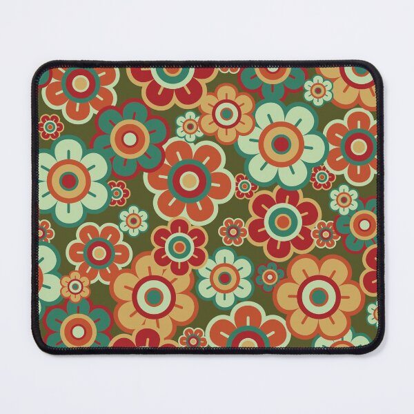 Item preview, Red And Green Retro Pop Daisies © fatfatin designed and sold by fatfatin.