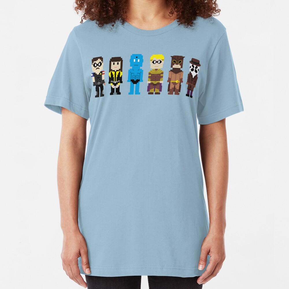 8-Bit Super Heroes 4: The Watch Guys Slim Fit T-Shirt