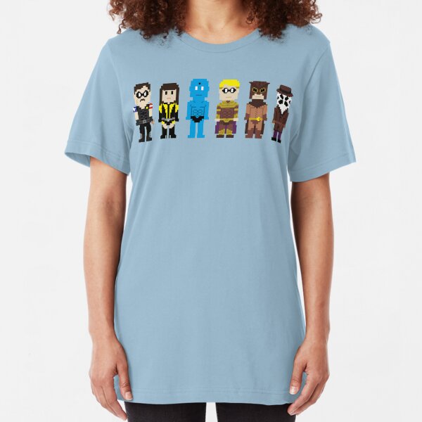 8-Bit Super Heroes 4: The Watch Guys Slim Fit T-Shirt
