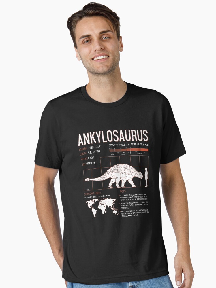 Ankylosaurus Dinosaur Facts T Shirt Mens Womens Kids Science Ankylosaurus Dinosaur Facts T Shirt Mens Womens Kids Science
