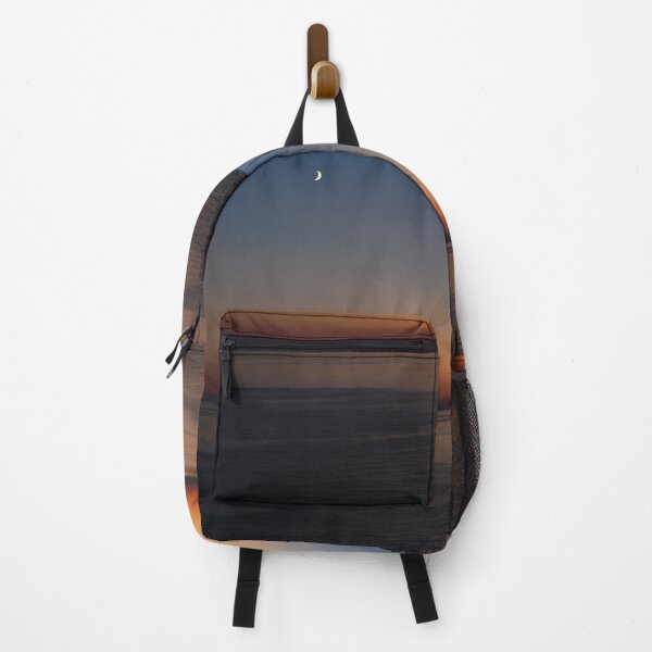 Item preview, Quiet seascape horizon at sunset with the moon designed and sold by cinemadnesshirt.