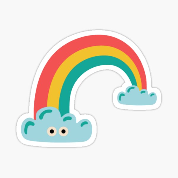 Vintage Rainbow Cloud Happy Face 6 Picture Plastic Frame CUTE!!