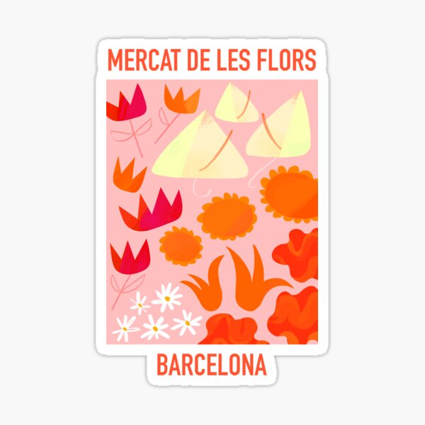 Flower market from Barcelona Sticker