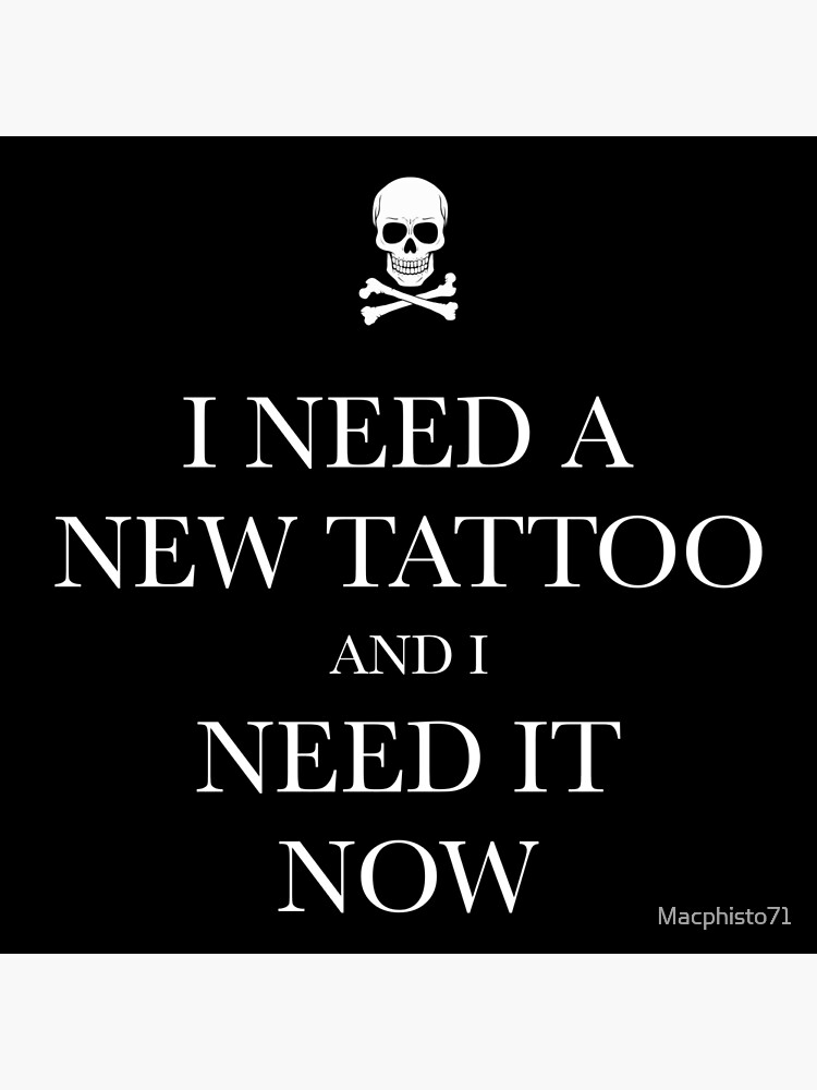 "Lustiger Tattoo Totenkopf Spruch Sprüche Slogan Motto" Poster von