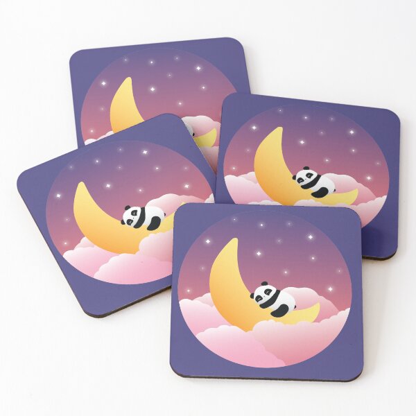 Item preview, Cute Sleeping Panda on Moon | Kawaii Animal Vector designed and sold by mschubbybunny.