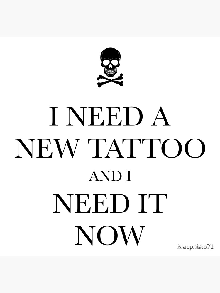 "Lustiger Tattoo Totenkopf Spruch Sprüche Slogan Motto" Poster von