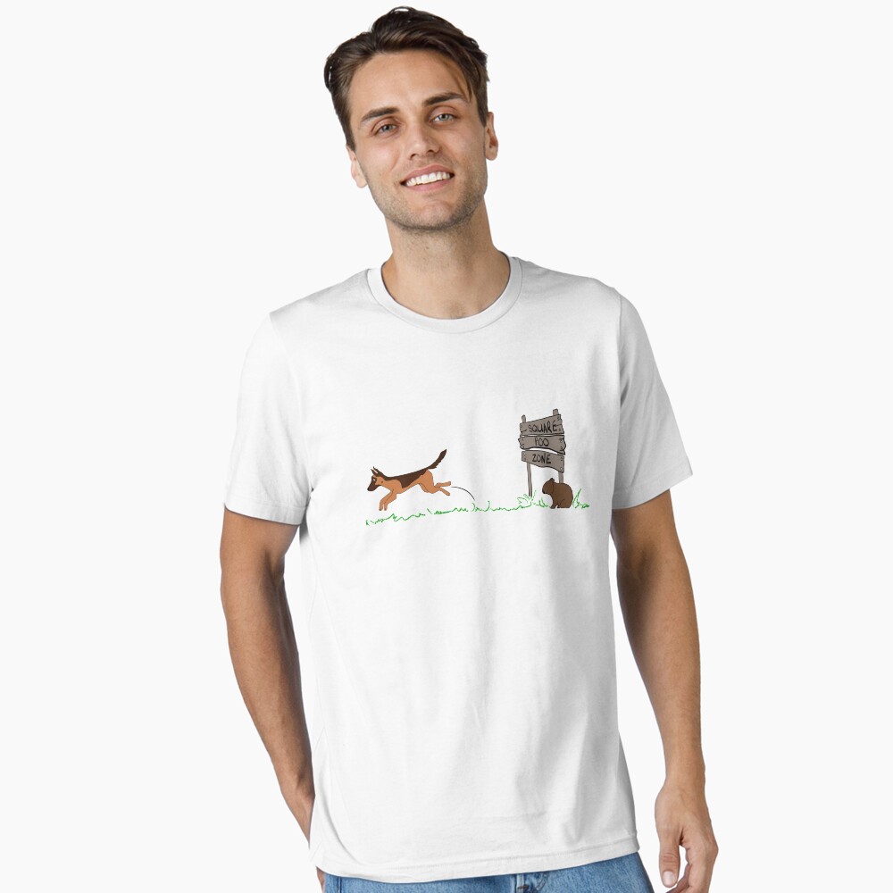 Vista previa del artículo con la obra «Camiseta esencial», diseñado y vendido por RainbowRhino.