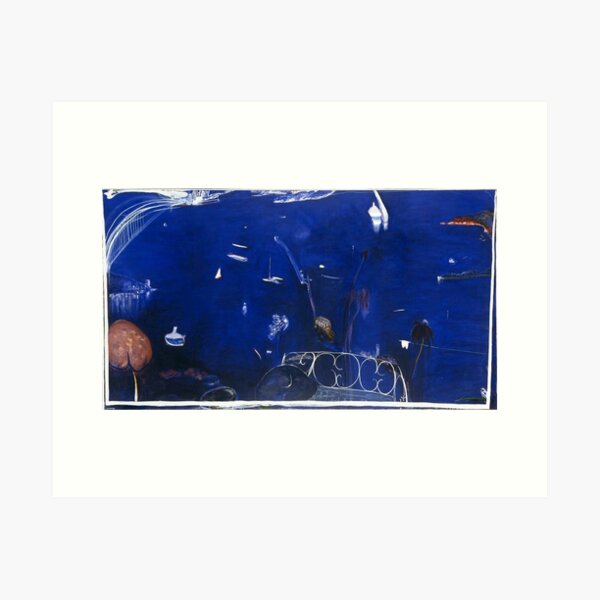 Brett Whiteley - Balcony 2 (1975) oil on canvas. High quality reproduction print of the amazing original painting by the great Australian artist. Art Print