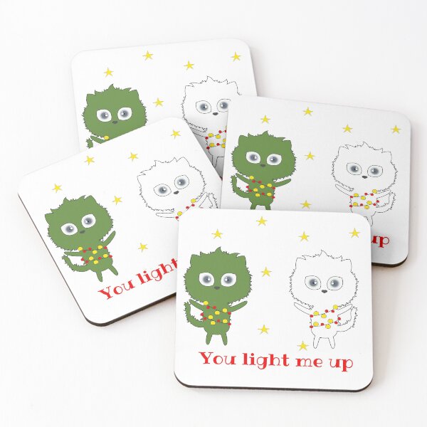 Item preview, Cute Cats with Christmas lights, you light me up designed and sold by yul4ik80.
