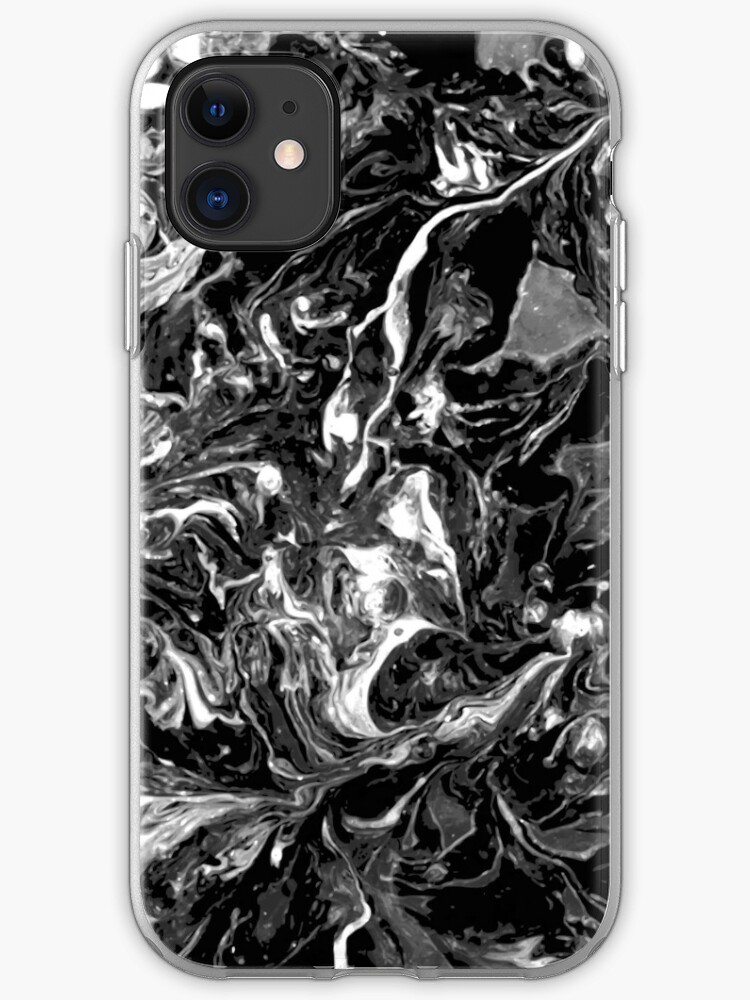 Black And White Marble Texture Iphone Case Cover By