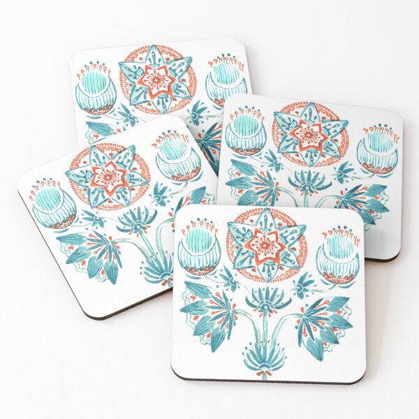 Item preview, Folk flower designed and sold by Green-Martha.