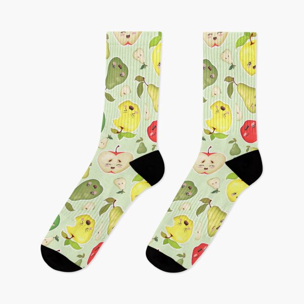 Item preview, Seamless pattern with colorful cute pears and apples designed and sold by DarianaArt.