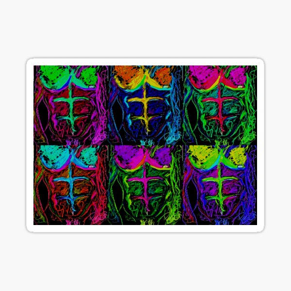 Sweaty Warhol torsos Sticker