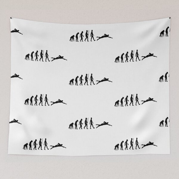 Item preview, Swimming Evolution of Swimmer Life in the Fast Lane Swimming Art Design Happy Apparel Essential Inspiration Joy Mood Funny designed and sold by DesignByHeartUK.