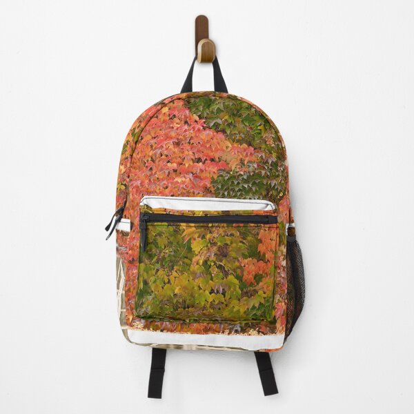 Item preview, wall with window and colorful creeper leafs in Vienna autumn season designed and sold by goceris.