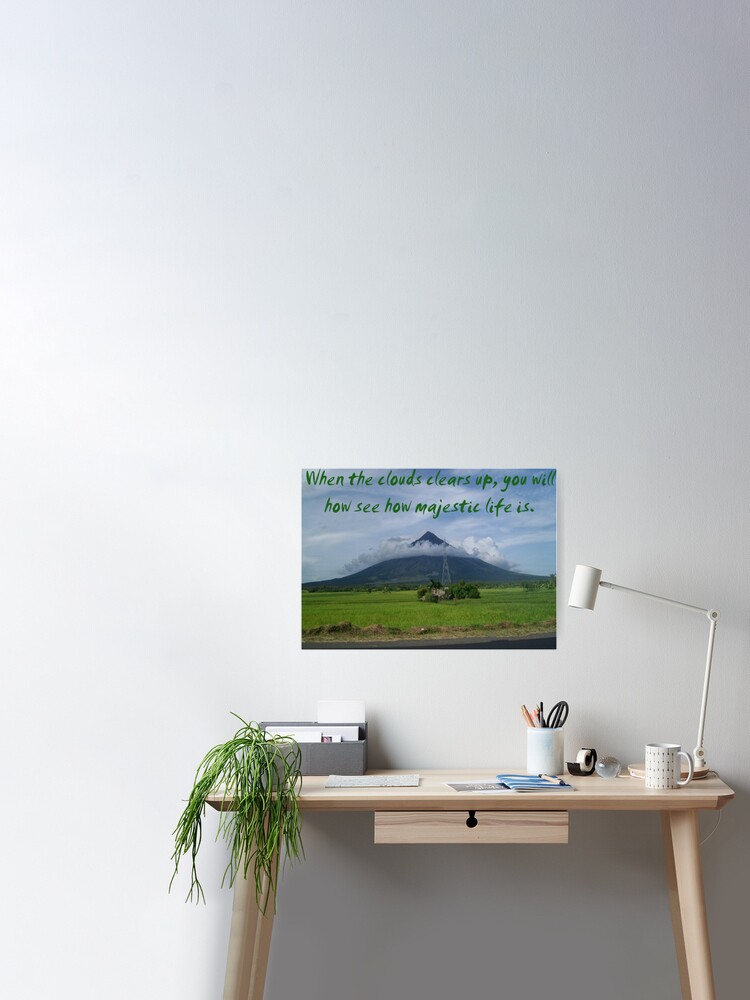 Poster Citation Sur La Vie Du Volcan Mayon Par Obd1976 Redbubble