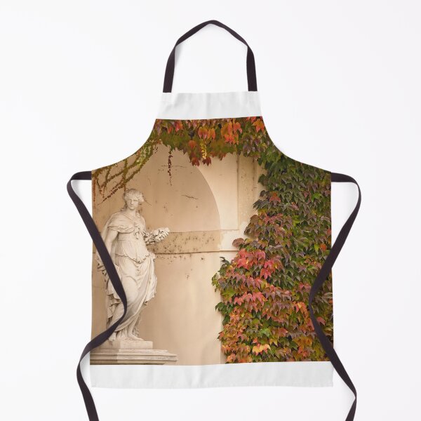 Item preview, statue and wall with creeper plant in autumn Vienna Austria designed and sold by goceris.