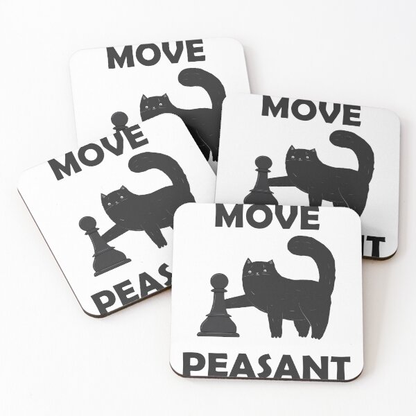 Item preview, Move Peasant - Cat Chess edition designed and sold by ChessMadness.