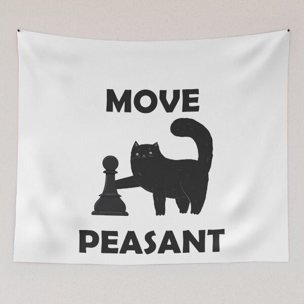 Item preview, Move Peasant - Cat Chess edition designed and sold by ChessMadness.