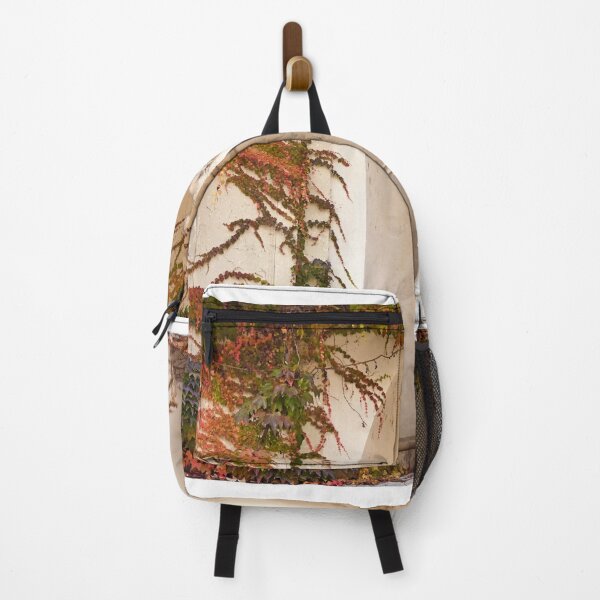 Item preview, statue and wall with creeper plant in autumn Vienna designed and sold by goceris.