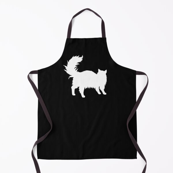 Item preview, long haired cat silhouette, beautiful pet designs for women designed and sold by Kirei-Lily.