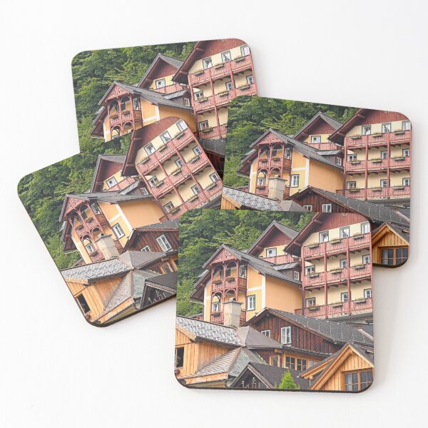 Item preview, Beautiful old houses in Hallstatt village Austria designed and sold by goceris.