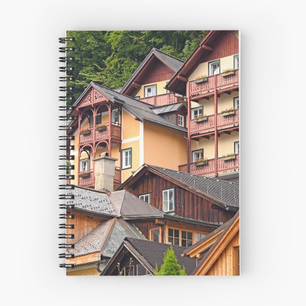 Item preview, Beautiful old houses in Hallstatt village Austria designed and sold by goceris.