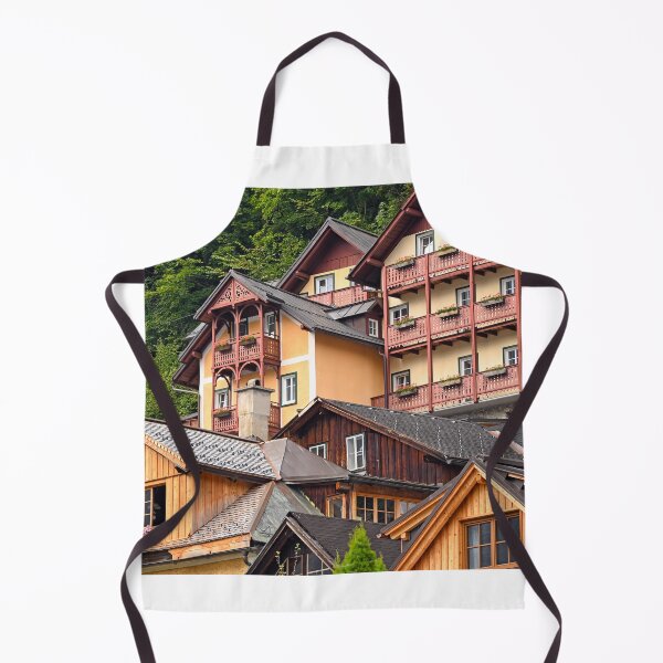 Item preview, Beautiful old houses in Hallstatt village Austria designed and sold by goceris.