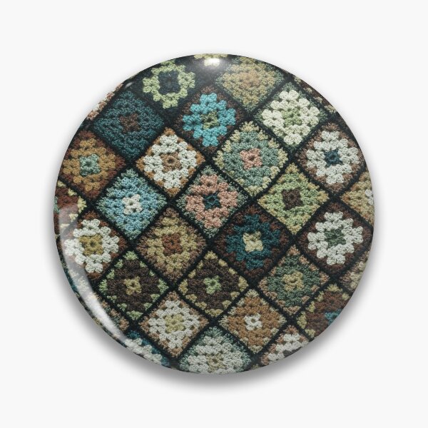 Item preview, Crochet granny square pattern dark green  designed and sold by Amalzaki.
