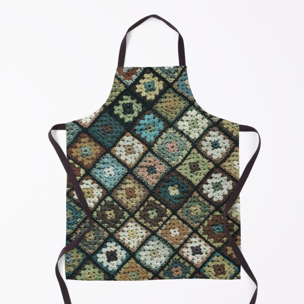 Item preview, Crochet granny square pattern dark green  designed and sold by Amalzaki.