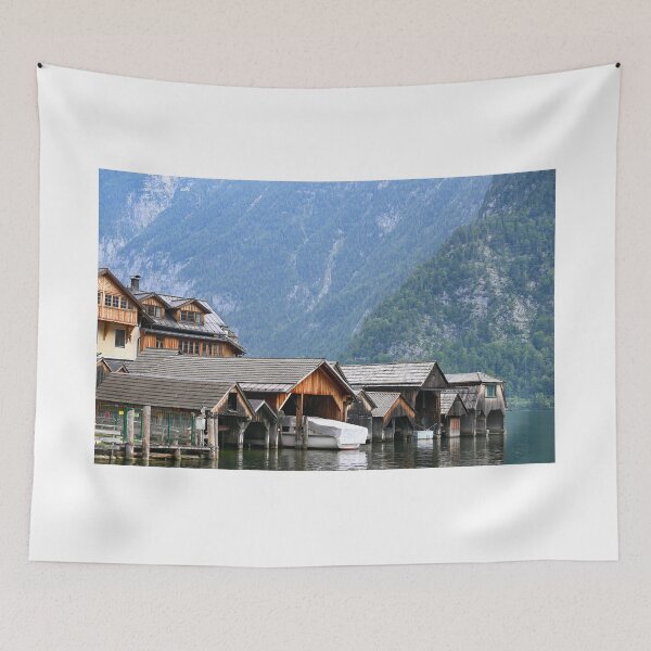 Item preview, Hallstatt mountain village Hallstatter Lake in Austria designed and sold by goceris.