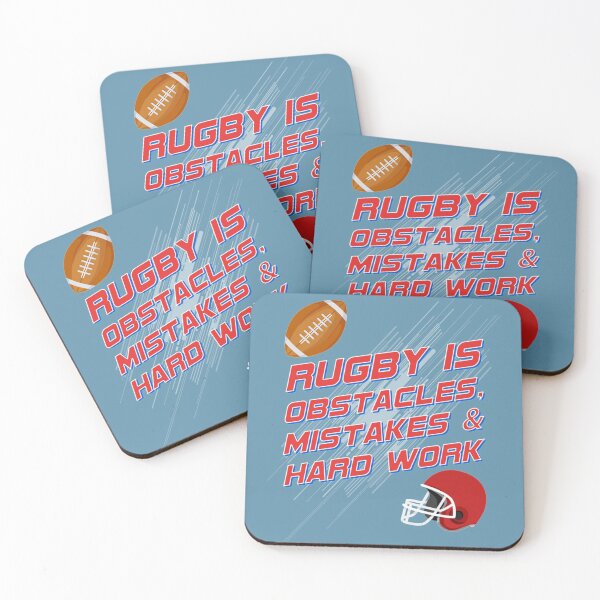 Item preview, Rugby Is Obstacles, Mistakes _amp_ Hard Work    designed and sold by TShirtGeners.