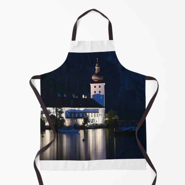 Item preview, medieval water castle Schloss Ort Orth on lake Traunsee by night in Gmunden Austria  designed and sold by goceris.