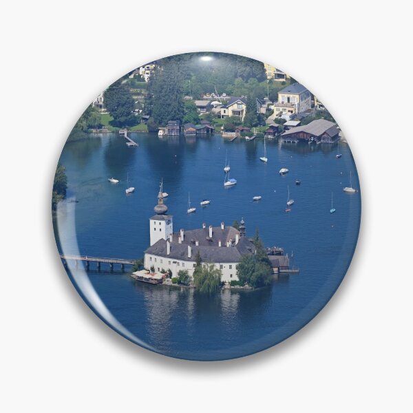 Item preview, Panoramic view of medieval castle Schloss Ort Orth on lake Traunsee in Gmunden Upper Austria  designed and sold by goceris.