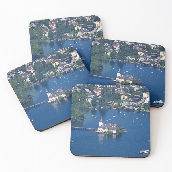 Item preview, Panoramic view of medieval castle Schloss Ort Orth on lake Traunsee in Gmunden Upper Austria  designed and sold by goceris.