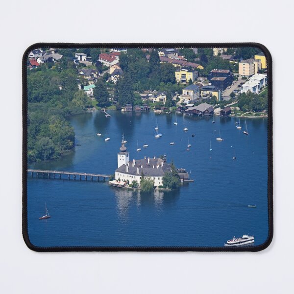 Item preview, Panoramic view of medieval castle Schloss Ort Orth on lake Traunsee in Gmunden Upper Austria  designed and sold by goceris.