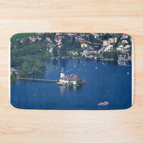 Item preview, Panoramic view of medieval castle Schloss Ort Orth on lake Traunsee in Gmunden Upper Austria  designed and sold by goceris.