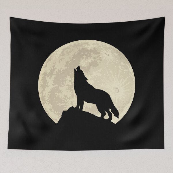Item preview, the wolf howls at the moon designed and sold by Niti-Niti.