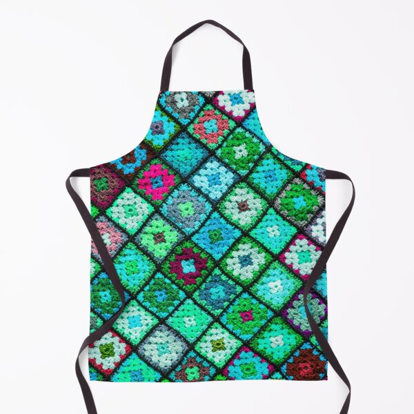 Item preview, Crochet granny square pattern marine blue designed and sold by Amalzaki.