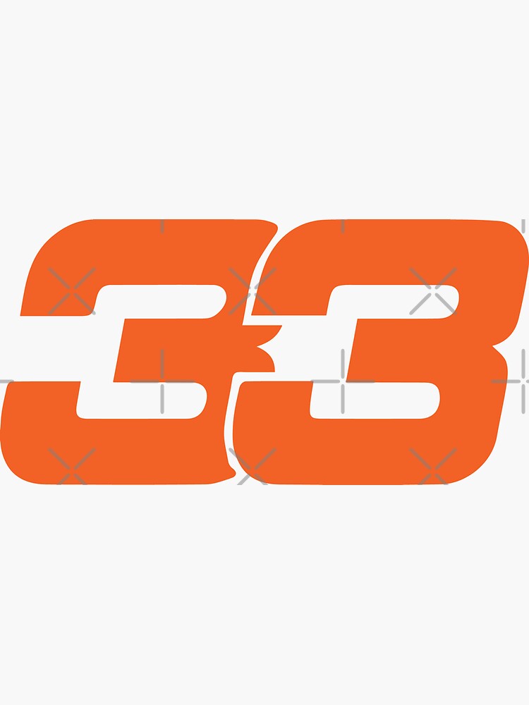 "Max Verstappen 33 orange" Sticker for Sale by treasurecrafts Redbubble