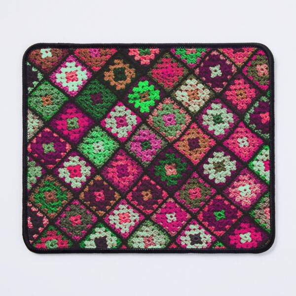 Item preview, Crochet granny square pattern fuchsia pink designed and sold by Amalzaki.