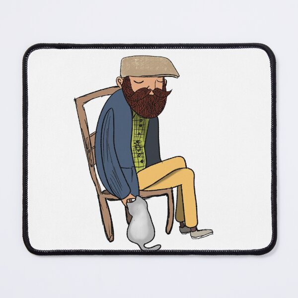 Item preview, old man cat lover Sticker designed and sold by Walid00Art.